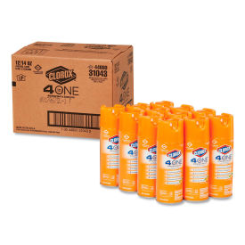 Clorox 4-in-1 Disinfectant & Sanitizer, Citrus, 14 oz. Aerosol Spray, 12 Cans/Case, 31043