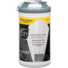 Sani-Cloth Disinfecting Surface Wipes, 7-1/2" x 5-3/8", 200 Wipes/Can, 6 Cans/Case, P22884