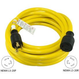 50', 20A,  Locking System Extension Cord with NEMA L5-20P/R