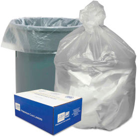 Good 'n Tuff HD Waste Can Liners 31-33 Gallon 0.35 Mil, Natural 500 Bags/Box, WBIGNT3340