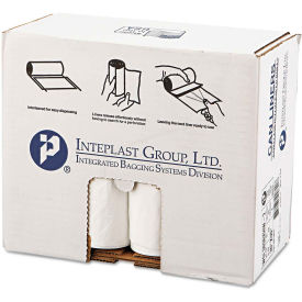 Inteplast Group Low Density Can Liner 30 Gallon 0.70 Mil, White 25 Bags/Roll 8/Box, IBSSL3036XHW2