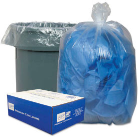 Classic Low Density Can Liners 40-45 Gallon 0.60 Mil, Clear 250 Bags/Box, WBI404616C
