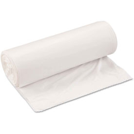 Inteplast Group Low Density Can Liner 33 Gallon 0.80 Mil, White 25 Bags/Roll 6/Box, IBSSL3339XHW
