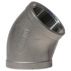 1-1/4" 304 Stainless Steel 45 Degree Elbow, FNPT, Class 150, 300 PSI - Pkg Qty 10