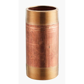 Merit Brass 1" X 6" Lead Free Seamless Red Brass Pipe Nipple
