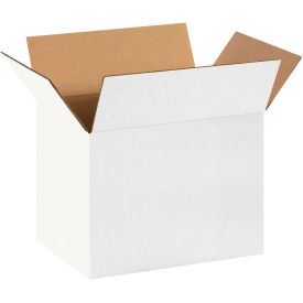 14" x 10" x 10" White Corrugated Boxes - Pkg Qty 25