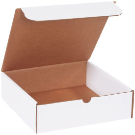 10"x10"x3" Corrugated Literature Mailers, White - Pkg Qty 50