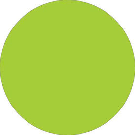 Tape Logic 3/4" Circles Removable Labels Fluorescent Green 500 Per Roll, DL1388FG