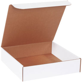 12"x12"x3" Corrugated Literature Mailer, White - Pkg Qty 50