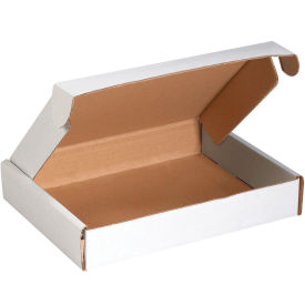 12" x 8" x 2-3/4" Corrugated Tab Lock Literature Mailers, ECT-32, White - Pkg Qty 50
