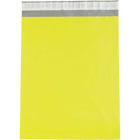 2.5 Mil Colored Poly Mailers, 12"x15-1/2", Yellow, 100 Pack