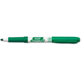 Bic® Great Erase Grip Dry Erase Markers, Fine Point, Green, Dozen