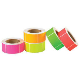Tape Logic 3" x 5" Inventory Rectangle Labels in 5 Fluorescent Colors 5000 Labels/Pack, DL1234
