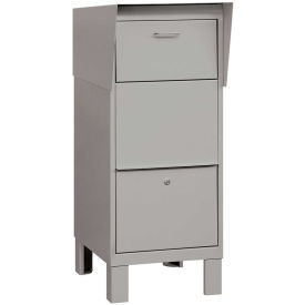 Salsbury Industries Courier And Collection Box, Gray, Private Access