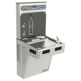 EZH2O Water Bottle Refilling Station, Single ADA Cooler, Filtered,Refrig, Stainless