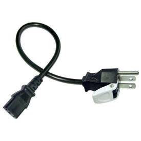 10 Amp 125V Power Supply Cord, 5-15P to IEC C13 with Snap-Pop