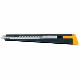 Metal Body Slide Mechanism Utility Knife w/ Blade Snapper - Black/Yellow