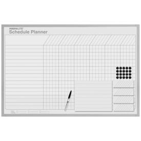 Magna Visual Schedule Planner Kit, 24" x 36", Gray, 36 x 24
