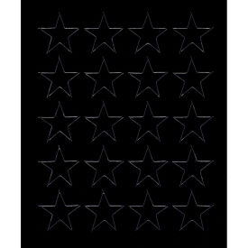 3/4" Black Magnetic Stars 20/Pk