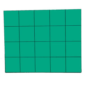 3/4" Green Magnetic Squares 20/Pk