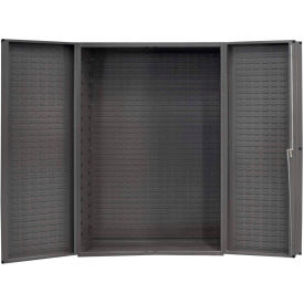 Global Industrial 16 Ga. All-Welded Bin Cabinet, Deep Door, Louvered Panels, 48x24x72