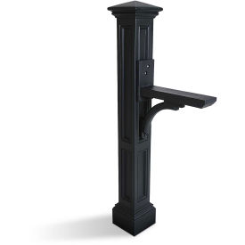 Mayne Charleston Mailbox Post, 58"H Black