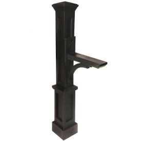 Mayne Newport Plus Mailbox Post, 56"H Black