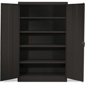 TENNSCO 48"W Jumbo Storage Cabinet - 48x24x78" - All-Welded - Black