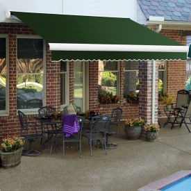 Awntech Retractable Awning Left Motor 18'W x 10"D x 10"H Forest Green