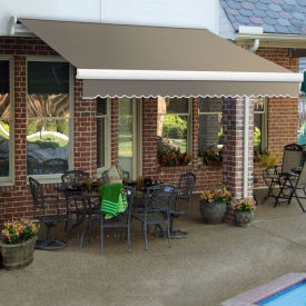 Awntech Retractable Awning Manual 20'W x 10'D x 10"H Taupe