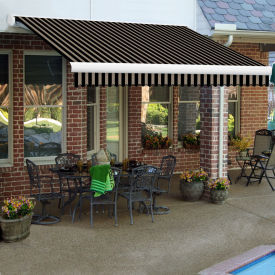 Awntech Retractable Awning Manual 8'W x 7'D x 10"H Black/Tan