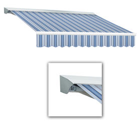 Awntech Retractable Awning Left Motor 18'W x 10'D x 10"H Blue