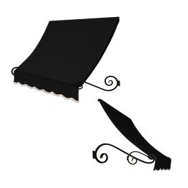 Awntech Window/Entry Awning Black 10-3/8'W x 3'D x 1-1/2'H
