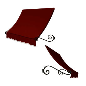 Awntech Window/Entry Awning Burgundy 10-3/8'W x 3'D x 1-1/2'H