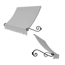 Awntech Window/Entry Awning Gray 10-3/8'W x 3'D x 2'H