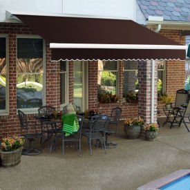 Awntech Retractable Awning Left Motor 10'W x 8'D x 10"H Brown