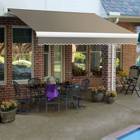 Awntech Retractable Awning Manual 10'W x 8"D x 10"H Taupe