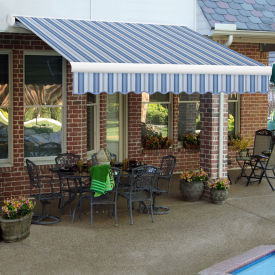 Awntech Right Motor Retractable Awning 10'W x 8"D x 10"H Blue