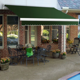 Awntech Retractable Awning Manual 10'W x 8'D x 10"H Forest Green