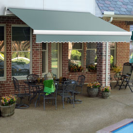 Awntech Retractable Awning Manual 12'W x 10'D x 10"H Sage/Cream