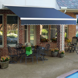 Awntech Retractable Awning Manual 14'W x 10'D x 10"H Dusty Blue