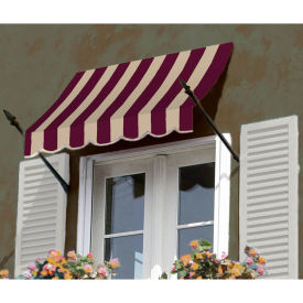 Awntech Spear Arm Awning 4-3/8'W x 4-11/16'H x 2-11/16'D Burgundy/Tan