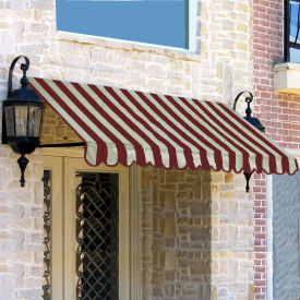 Awntech Window/Entry Awning 3-3/8'W x 2'H x 4'D Burgundy/Tan