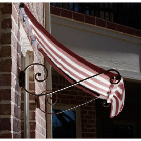 Awntech Window/Entry Awning 3-3/8'W x 1-1/2'H x 3'D Burgundy/Tan