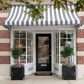 Awntech Window/Entry Awning 8-3/8'W x 4-11/16'H x 4'D Gray/White
