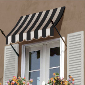 Awntech Spear Arm Awning 8-3/8'W x 2-9/16'H x 1-5/16'D Black/Tan
