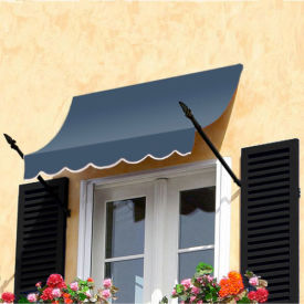 Awntech Spear Arm Awning 8-3/8'W x 4-11/16'H x 2-11/16'D Dusty Blue