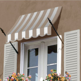 Awntech Spear Arm Awning 8-3/8'W x 4-11/16'H x 2-11/16'D Tan/White