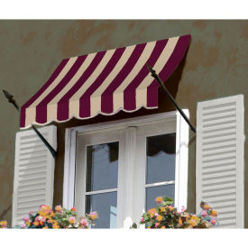 Awntech Spear Arm Awning 8-3/8'W x 4-11/16'H x 2-11/16'D Burgundy/Tan