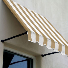 Awntech Window/Entry Awning 3-3/8'W x 3-11/16'H x 2'D Linen/White